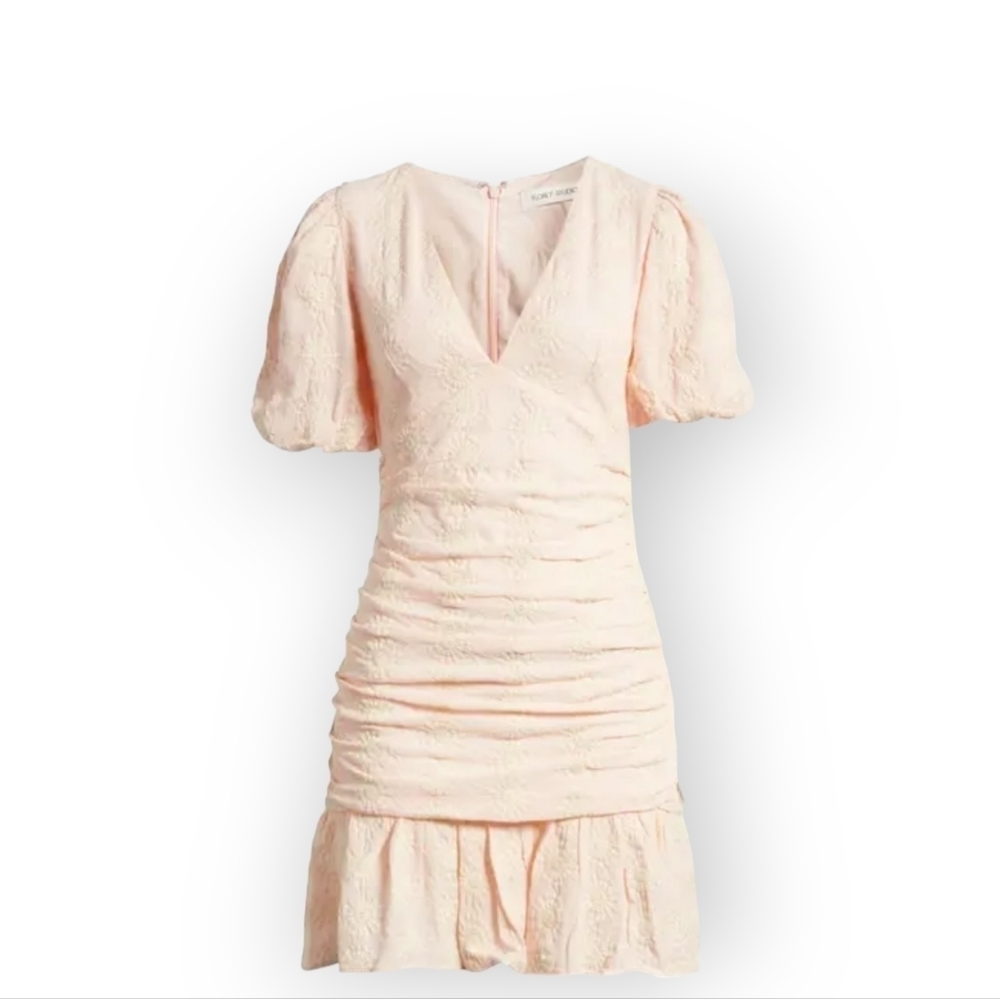 Pale Peach Nordstrom Floret Studios Daisy Dress Small Dual-Layer Modest Summer